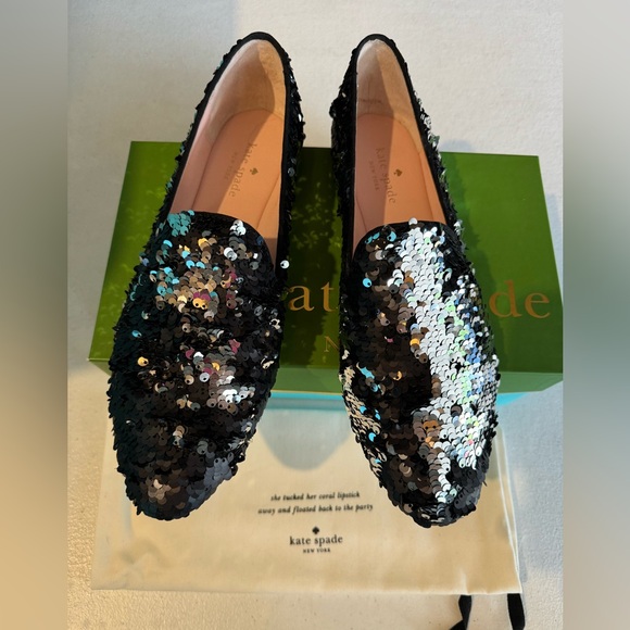 NWOT Kate Spade Sequin Flats - 10M - Picture 1 of 13